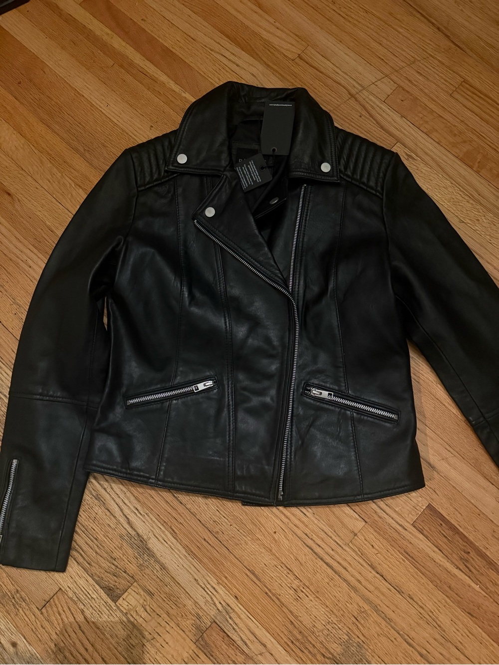 Barney’s original Black Sheep Leather Moto Jacket - Women's